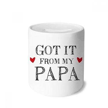 Imagem de DIYthinker Got It from My Papa Children Pather Gift Caixa de moedas de cerâmica presente de cofrinho