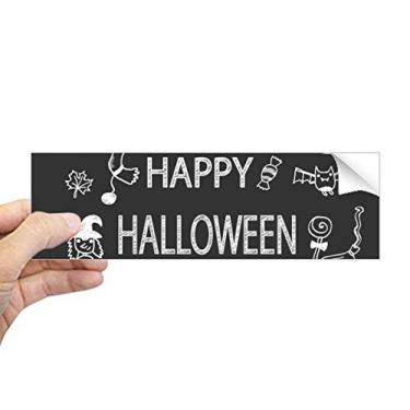 Imagem de DIYthinker Adesivo retangular Happy Ghost Fear Halloween para janela de notebook