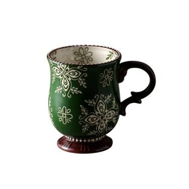 Imagem de PAYNAN Caneca de cerâmica pintada à mão Copo simples e moderno copo de chá, copo de café da manhã para escritório e casa