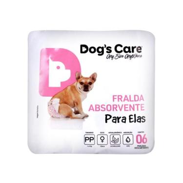Imagem de Fralda Para Femeas Tam Pp - Pacote Com 6 Unidades - Dogs Care