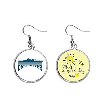 Imagem de Brincos Destroyers Strike Enemy Militarmente Ear Drop Sun Flower Jewelry Fashion