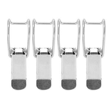 Imagem de 4 pcs Metal Hasp Suitcase Bloqueio de Bloqueio de Fecho Caixa de Porta Toggle Toggle Catch 201 Aço Inoxidável Hasp Catch Janela Móveis Hardware 74 * 20mm YYDFPIIA