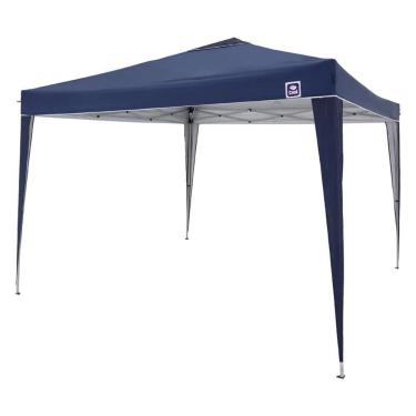 Imagem de Tenda Gazebo Alumínio Dobrável 3mx3m Poliéster Azul Bel