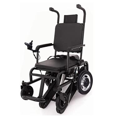 Imagem de Cadeira de rodas elétrica para subir escadas, assistente de caminhada na escada para idosos com deficiência, com controlador inteligente, auxílio de caminhada ajustável, estrutura de aço carbono