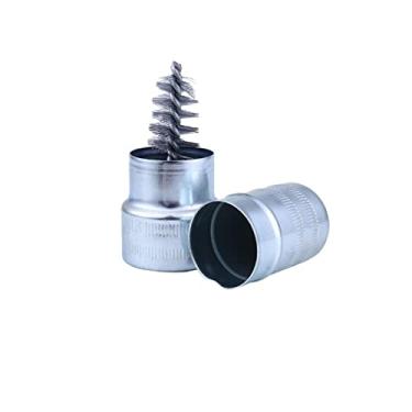 Imagem de Helonge Limpador de terminal de bateria de carro, 2 peças ferramenta de limpeza de postes de bateria escova de fio terminal de bateria