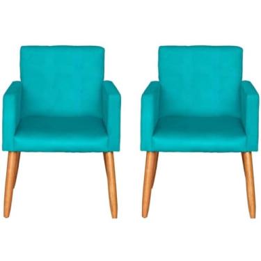 Imagem de Kit 2 Poltronas Cadeira Decorativa para Sala de estar Cadeiras para Recepção Manicure Escritório Sala De Espera (TIFFANY)