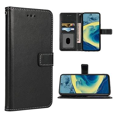 Imagem de FDCWTSH Capa carteira compatível com Nokia C01 Plus com alça de pulso e suporte de cartão dobrável de couro, acessórios para celular, capa de telefone de crédito para NokiaC01plus, mulheres, homens,