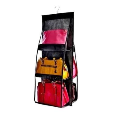 Imagem de Organizador Bolsa Divisória Guarda Roupa Cabide P/ Pendurar - I Love N