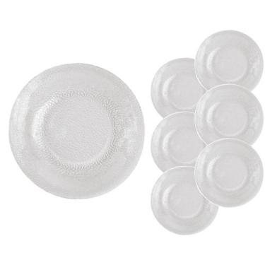 Imagem de Conjunto 6 Prato Acqua Fundo Vidro Temperado 22cm Almoço Bar - Nadir F