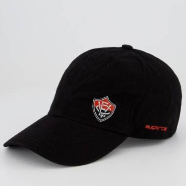 Imagem de Boné Vitória 6 Gomos Preto - Supercap, Único