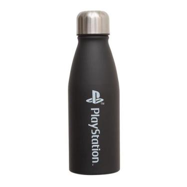 Imagem de Garrafa de Alumínio Playstation Katakana Preta Original, Preto