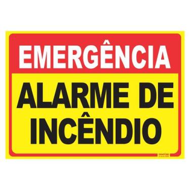 Imagem de Placa de Sinalização Emergência Alarme de Incêndio - Império da Impres