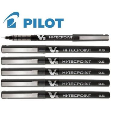 Imagem de Kit Com 6 Canetas Pilot Hi Tecpoint V5 Preta