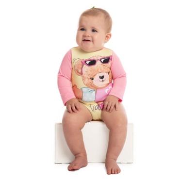 Imagem de Maiô Baby Roupa de Praia Com Proteção Solar FPS50+ Feminino Bebê Ursa 