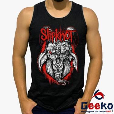 Imagem de Regata Slipknot 100% Algodão Camiseta Regata Rock Geeko, Preto, G3