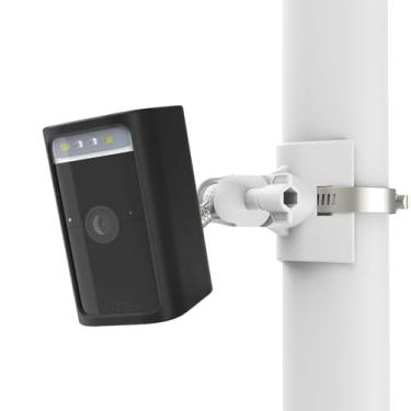 Imagem de OkeMeeo Suporte externo para câmera holofote de bateria Wyze 2K (Battery Cam Pro) (sem furadeira, branco, 1 pacote)