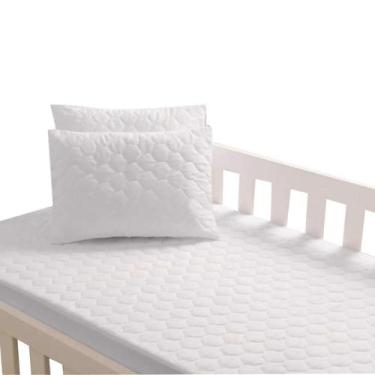 Imagem de Capa de Colcão Impermeável Berço Protetor Anti Xixi Elastico Antiacaro