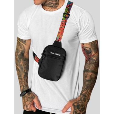 Imagem de Shoulder Bag Masculina Mini Bolsa Transversal Necessaire Alça Grafitte