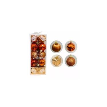 Imagem de Kit 20 Bolas de Natal Luxo Bolinhas Natal 4cm Coloridas Decoração Enfe