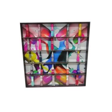 Imagem de Expositor Porta Esmaltes Organizador Fundo Decorativo - CasaBebeDecor