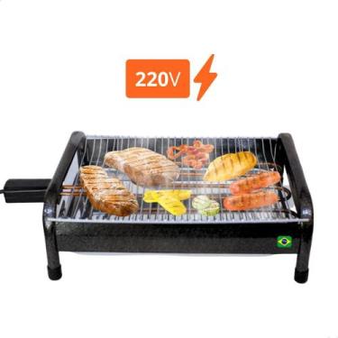 Imagem de Churrasqueira Elétrica de  Mesa Rizzogrill 2 Gourmet Anti-fumaça e Ban