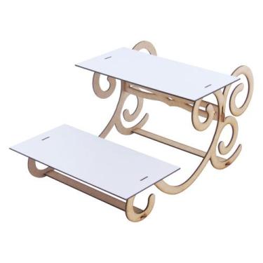 Imagem de Porta Doces Decorado Provençal Linha Premium - Mdf Branco - Modernarte