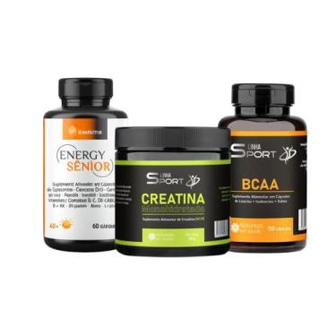 Imagem de Kit Creatina em pó + Bcaa + Energy Senior - Natureza em Saúde