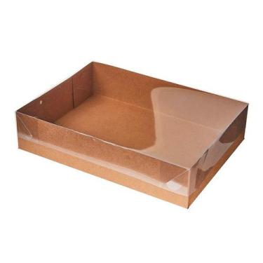 Imagem de Caixa Transparente de Acetato Kraft - Ref.62 -  25x15x5cm - 20 unidade