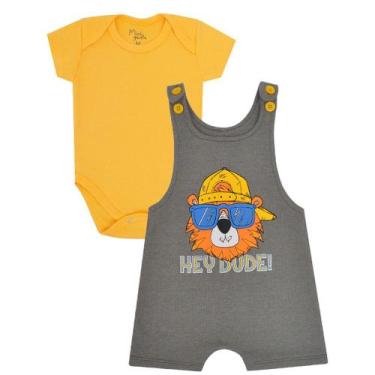 Imagem de Conjunto Bebê 2 peças Jardineira e Body Verão Menino - KiMagia, Jar026