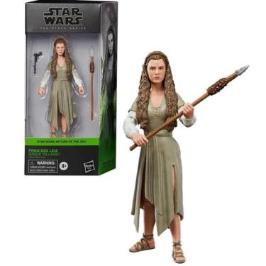 Imagem de Boneca figura princesa leia vila ewok the black series star wars hasbr