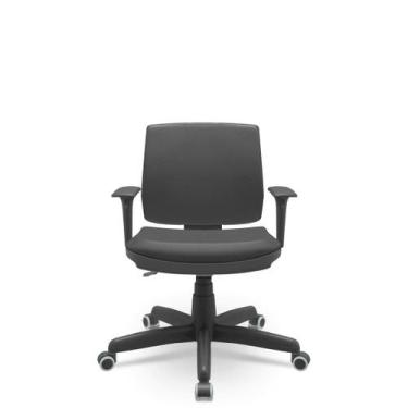 Imagem de Cadeira Brizza Soft Executiva Vinil Giratória com Braços Reguláveis e 