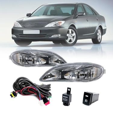 Imagem de LEVANLIGHT Luzes de neblina com lentes transparentes para Toyota Camry 2002-2004|Corolla 2005-2008|Solara 2002-2003 W/9006 12V 55W lâmpada de halogêneo | Kit de interruptor e fiação
