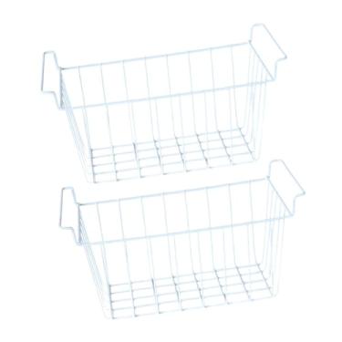 Imagem de Bothyi Cesta de Armazenamento para Freezer, 2 Peças, Despensa, Rack de Armazenamento, Grande, Cesta de Geladeira, Fio, Cesta de Armazenamento para Dormitório, 44,5 cm x 24,5 cm x 20 cm