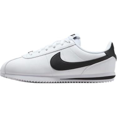 Imagem de Nike Cortez Sapatos infantis grandes (DM0950-108, branco/preto), Branco/preto, 17