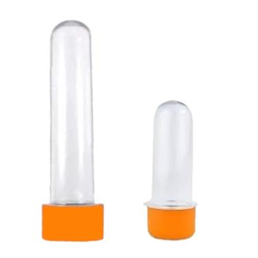 Imagem de Kit 24 Tubetes 8cm e 13cm Tubos Doces Frasco para Balas Mimos Temperos Especiarias para Lembrancinhas Decoração Festas Aniversários Mimos (Laranja)