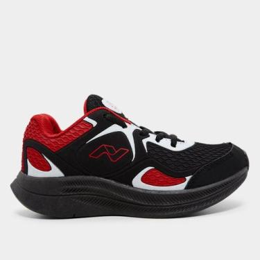Imagem de Tênis Infantil Avura Jog Menino, Preto, Vermelho, 27