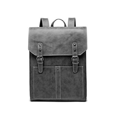 Imagem de Mochila de couro Vinatge para homens Mochila de grande capacidade para homens Mochila de viagem bolsas masculinas