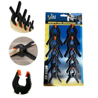 Imagem de Grampos Sargento Kit C/ 10 Grampos Nylon Marceneiro Grampo  - 123 útil