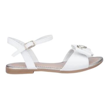 Imagem de Sandália Infantil Pampili Cherrie Laço e Coração Metalizado Branca (Branco, BR, Criança de 4 a 8 anos, Numérico, M, 30)