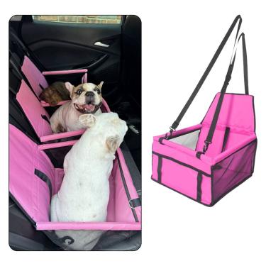 Imagem de Cadeirinha Assento Pet Para Carro Transporte Cão Gato Rosa