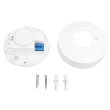 Imagem de Chave de Teto do Sensor de Movimento, Luz Indicadora de LED, Atraso Personalizável, Princípio, Cobertura de 360 ​​graus, Sensor Montado No Teto para Uso Interno