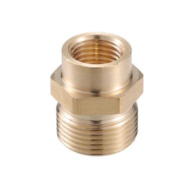 Imagem de VekAuto Conector de lavadora de pressão, M14 x 1,5 a 14 mm M22x1,5 adaptador macho e fêmea conector de mangueira de parafuso de latão universal para lavadora de pressão conexão rápida latão tom de