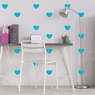 Imagem de Adesivo de Parede Infantil Coração Azul Turquesa