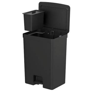 Imagem de Ou Lixeira com Pedal 46L + 4L Preto Linha Trium
