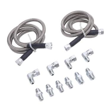 Imagem de 6an 52in Transmissão de Linhas de Refrigerador de Transmissão de óleo de Aço Inoxidável de Aço Inoxidável PTFE para Caminhões SUVs Com Acessórios de Adaptadores AN6 para 700R4