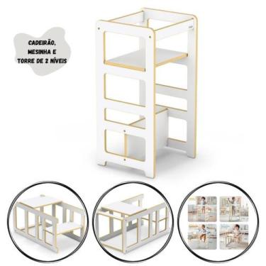 Imagem de Torre de Aprendizagem Montessoriana 4 em 1 Cadeirão, Mesinha - Junges