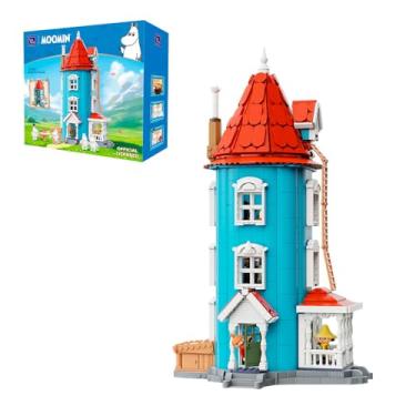 Imagem de PANTASY Casa Modular de Contos, Blocos de Montar e Brinquedo de Montar para Adultos, Torre Azul 3 Andares Abrível com Interior Detalhado, 6 Minifiguras, Modelo Colecionável Decorativo
