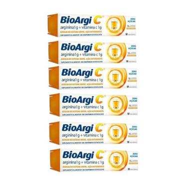 Imagem de Kit 6 Bioargi C Arginina+Vit C 16 Comprimidos Efervescentes - União Qu