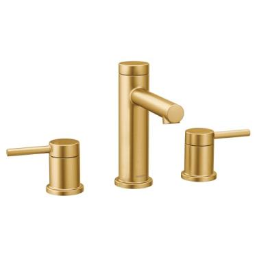 Imagem de Moen Align Kit de acabamento de torneira de banheiro moderno de 20 cm, ouro escovado, duas manobras, moderno de 20 cm, necessário válvula, T6193BG