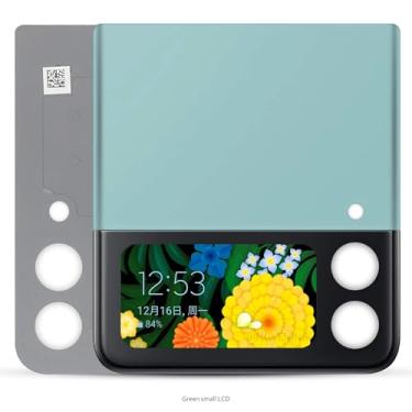 Imagem de Tela LCD externa AMOLED de 1,9 polegadas para Samsung Z Flip 3 5G Pequeno LCD SM-F711 SM-F711B F711 F711 Display Touch Digitalizador Substituição (Verde Pequeno LCD)